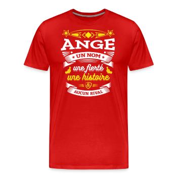 ANGE UN NOM UNE FIERTÉ AUCUN RIVAL - T-shirt bio Premium Homme - rouge - Devant - Damien (186cm)