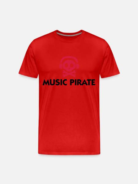 Music Pirate - Men's Premium Organic T-Shirt - red