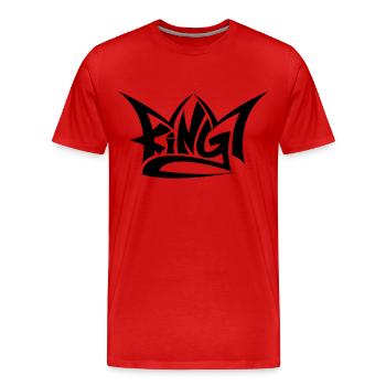 king - Men's Premium Organic T-Shirt - red - Front - Damien (186cm)