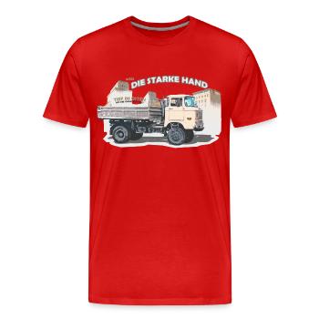 ifa w50 lkw ddr ossi - Männer Premium Bio T-Shirt - Rot - Vorne - Damien (186cm)