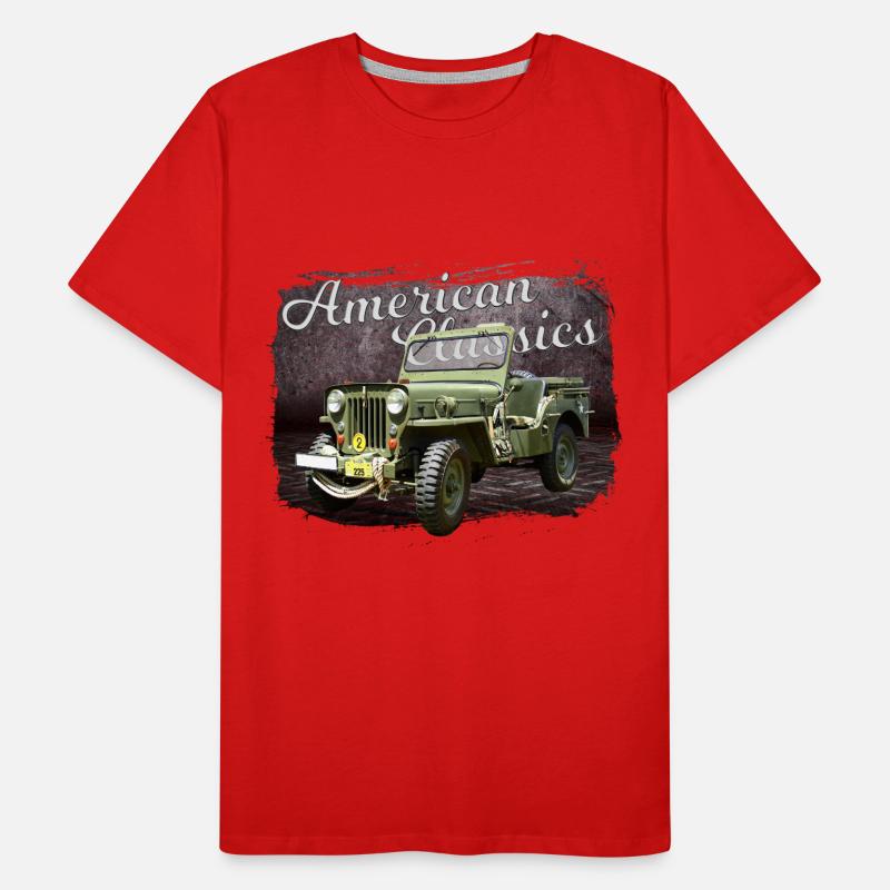 American Classics Willys Jeep Oldtimer Männer Premium Bio T-Shirt