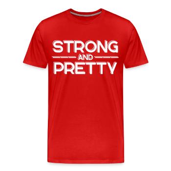 Fort et joli - Entraînement - T-shirt bio Premium Homme - rouge - Devant - Damien (186cm)