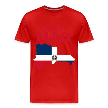 Mao République dominicaine - T-shirt bio Premium Homme - rouge - Devant - Damien (186cm)