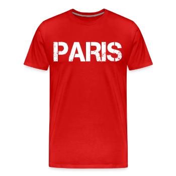 Paris - T-shirt bio Premium Homme - rouge - Devant - Damien (186cm)