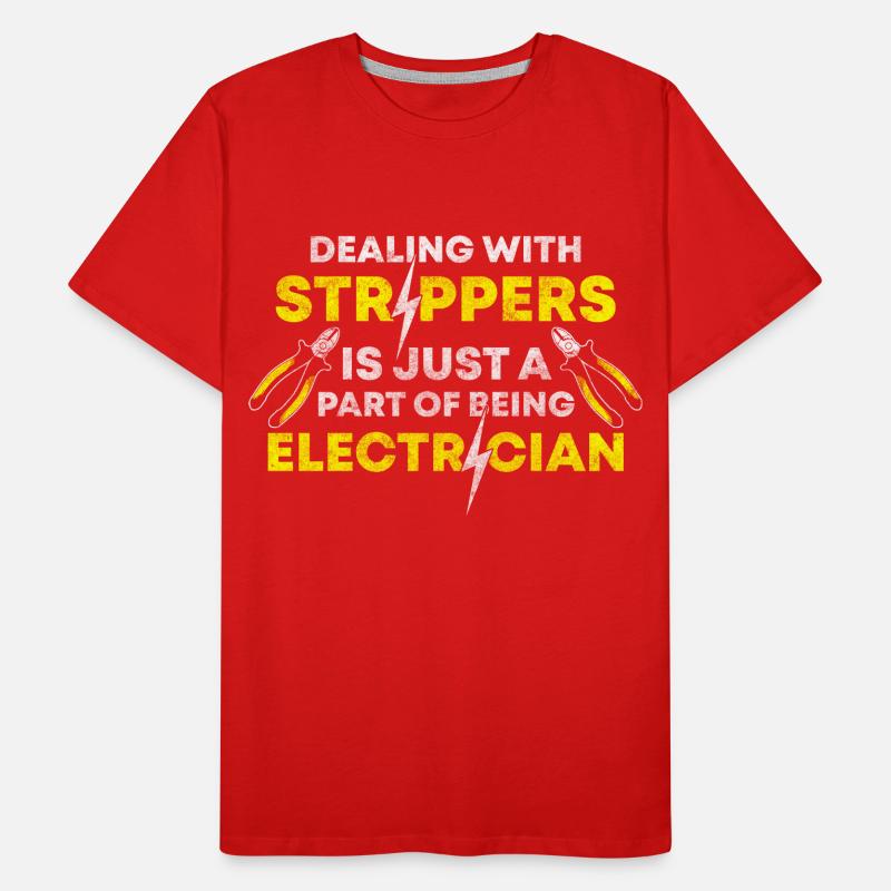 Electrics Electronics Electrical Men's Premium Organic T-Shirt