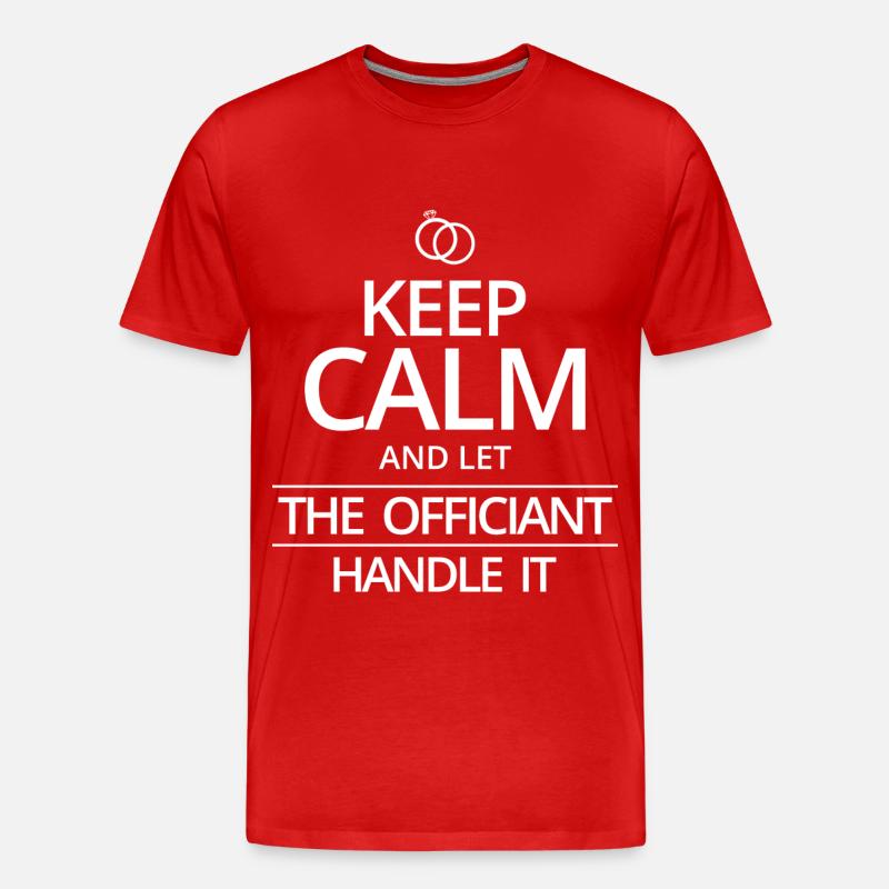 Trauungsleiter - Männer Premium Bio T-Shirt - Rot