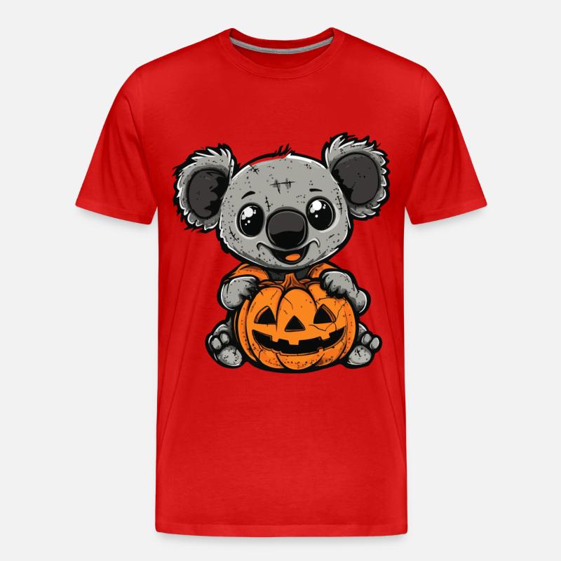 Koala Halloween Comic Lustig - Männer Premium Bio T-Shirt - Rot