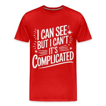 Blind blindness Visually impaired people - Men's Premium Organic T-Shirt - red - Front - Damien (186cm)