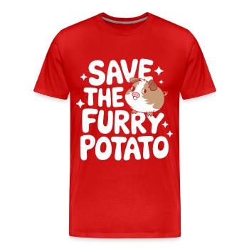 Meerschweinchen - Männer Premium Bio T-Shirt - Rot - Vorne - Damien (186cm)
