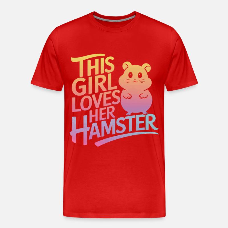 Hamster - Männer Premium Bio T-Shirt - Rot