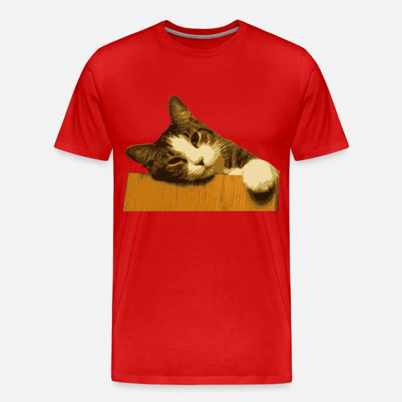 CAT COLLECTION 2017 - Männer Premium Bio T-Shirt - Rot