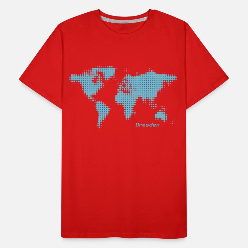 dresden world map Men's Premium Organic T-Shirt