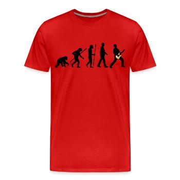 evolution_rocks_032012_d_2c - Men's Premium Organic T-Shirt - red - Front - Damien (186cm)