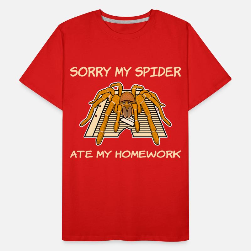 Mon araignée a mangé mes devoirs T-shirt bio Premium Homme