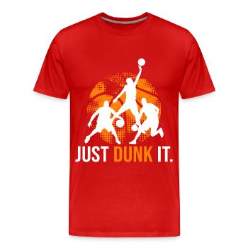 Basketball nur Dunk es Basketball-Team - Männer Premium Bio T-Shirt - Rot - Vorne - Damien (186cm)