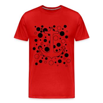 Anker - Männer Premium Bio T-Shirt - Rot - Vorne - Damien (186cm)