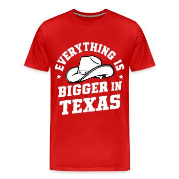 Texas State Texans Texas - Men's Premium Organic T-Shirt - red - Front - Damien (186cm)