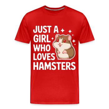 Hamster - Männer Premium Bio T-Shirt - Rot - Vorne - Damien (186cm)