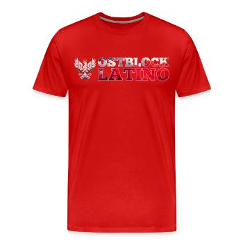 Ostblock Latino Pole Polen weißer Adler Geschenk - Männer Premium Bio T-Shirt - Rot - Vorne - Damien (186cm)