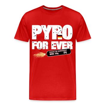 Pyro For Ever - Männer Premium Bio T-Shirt - Rot - Vorne - Damien (186cm)