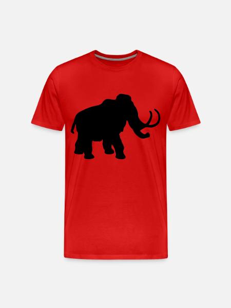 mammoth dinosaur animal - Men's Premium Organic T-Shirt - red