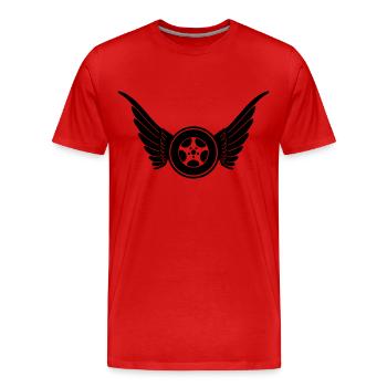 Auto Schutzengel - Männer Premium Bio T-Shirt - Rot - Vorne - Damien (186cm)