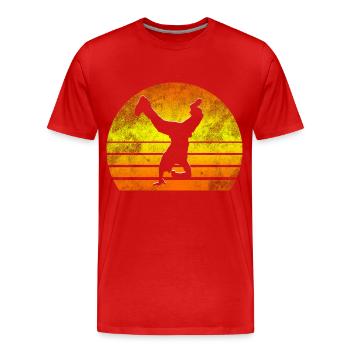 Breakdancing Breakdance Dancing - Men's Premium Organic T-Shirt - red - Front - Damien (186cm)
