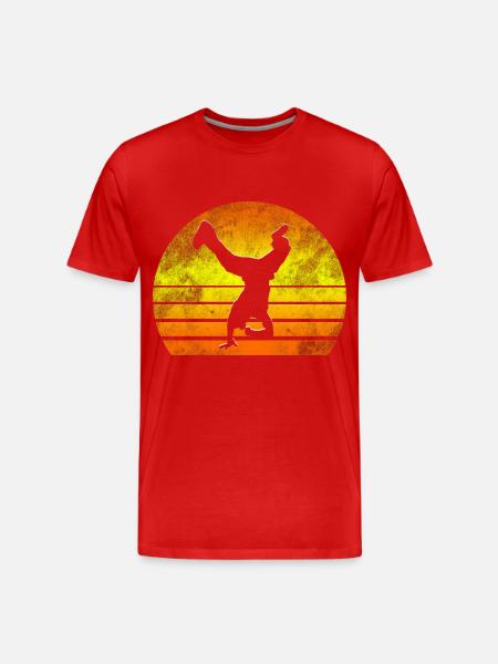 Breakdancing Breakdance Tanzen - Männer Premium Bio T-Shirt - Rot
