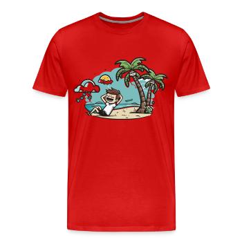 Cave Explorer: Stalactite Adventure - T-shirt bio Premium Homme - rouge - Devant - Damien (186cm)