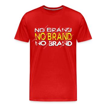 NO BRAND - SLICE - Men's Premium Organic T-Shirt - red - Front - Damien (186cm)
