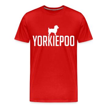 Yorkiepoo Races de chiens Chiens Chiens Wilsigns - T-shirt bio Premium Homme - rouge - Devant - Damien (186cm)