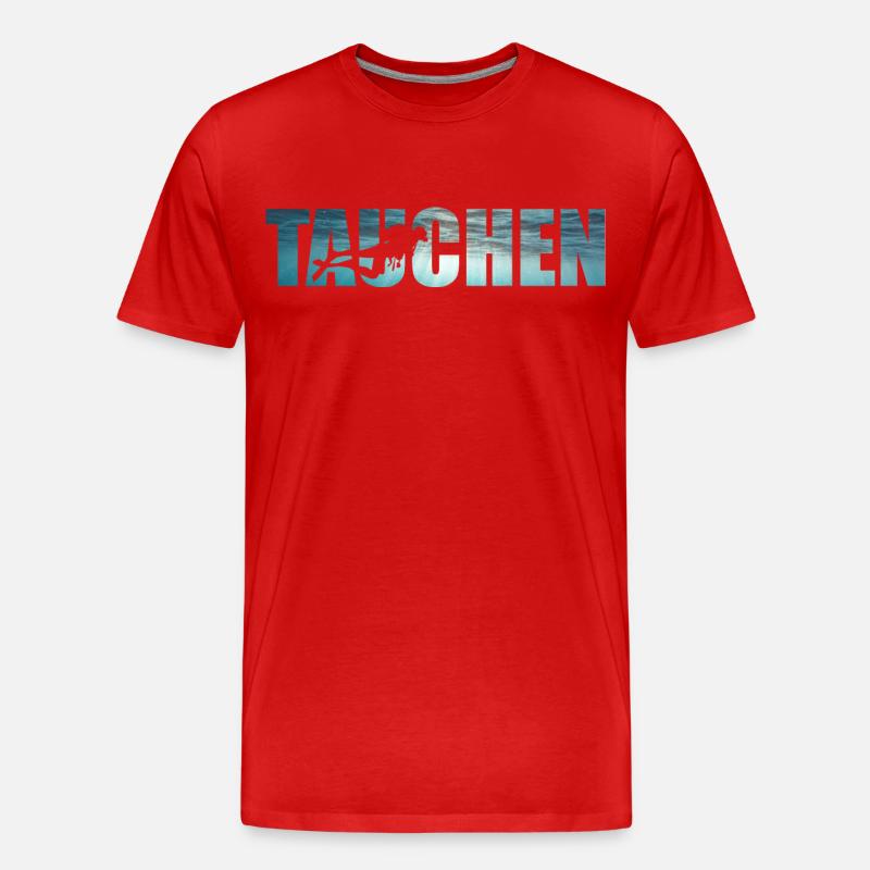 Taucher Dive Divemaster Tauchen Diver - Männer Premium Bio T-Shirt - Rot