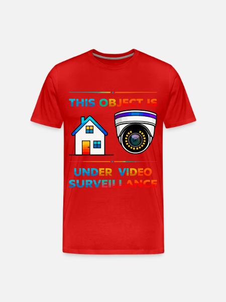 Building surveillance - Men's Premium Organic T-Shirt - red