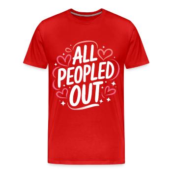 Introvertierter asozialer introvertierter - Männer Premium Bio T-Shirt - Rot - Vorne - Damien (186cm)