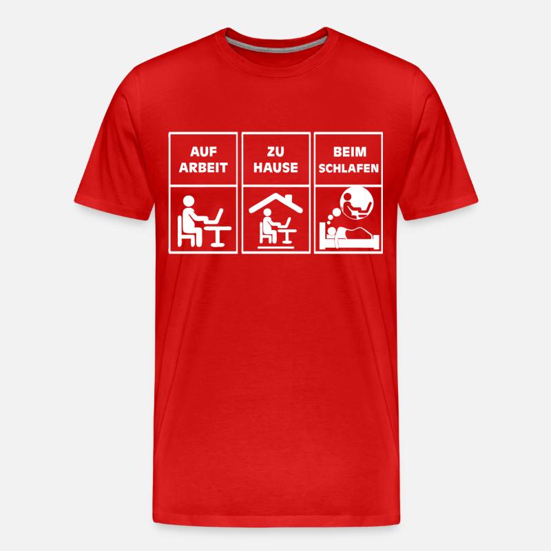Alltag Programmierer - Männer Premium Bio T-Shirt - Rot