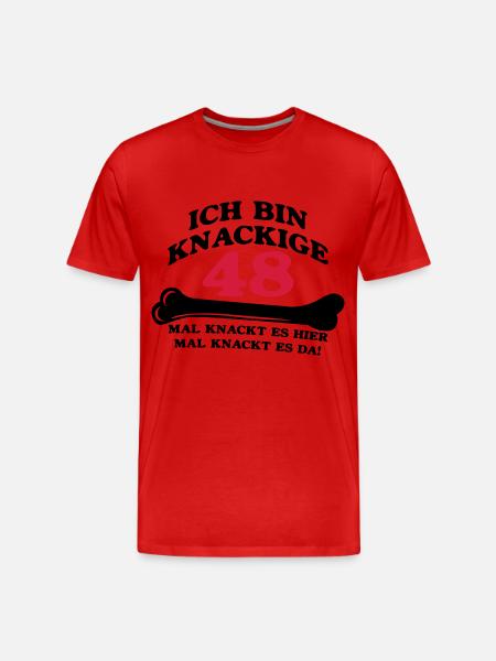 Birthday - I'm 48 Crunchy - Men's Premium Organic T-Shirt - red