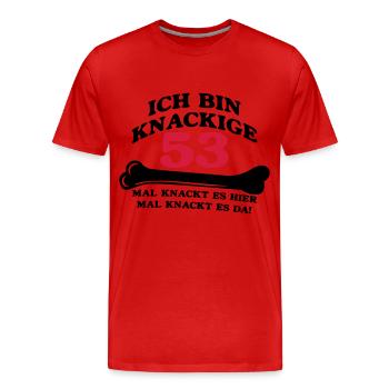 Geburtstag - Ich bin Knackige 53 - Männer Premium Bio T-Shirt - Rot - Vorne - Damien (186cm)