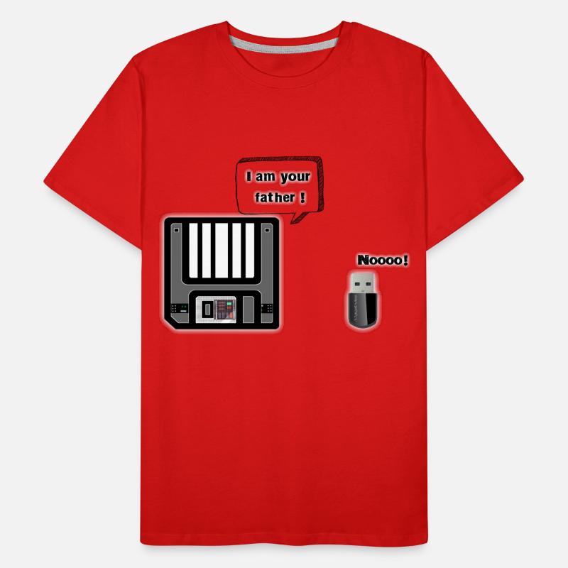 Diskette auf USB-Stick Männer Premium Bio T-Shirt