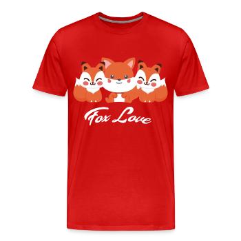Fuchs - Männer Premium Bio T-Shirt - Rot - Vorne - Damien (186cm)