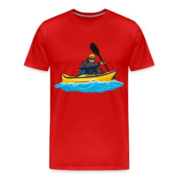 Kayaker - T-shirt bio Premium Homme - rouge - Devant - Damien (186cm)