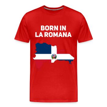 Dominican Republic - Men's Premium Organic T-Shirt - red - Front - Damien (186cm)