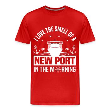 Croisière - T-shirt bio Premium Homme - rouge - Devant - Damien (186cm)