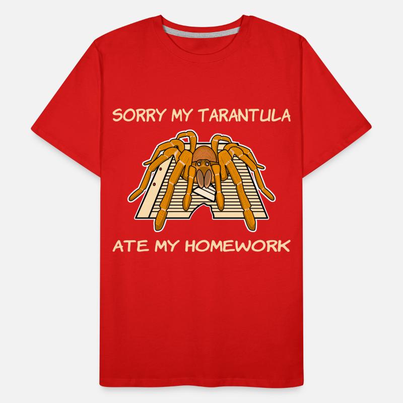 Ma tarentule a mangé mes devoirs T-shirt bio Premium Homme