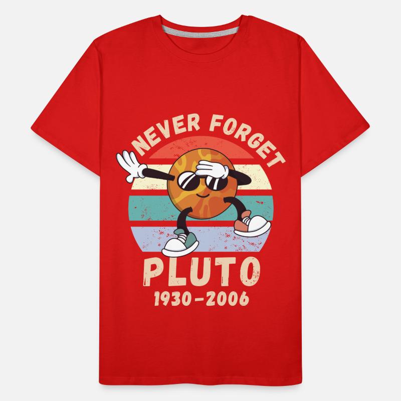 Pluto Never Forget 1930 - 2006 Men's Premium Organic T-Shirt
