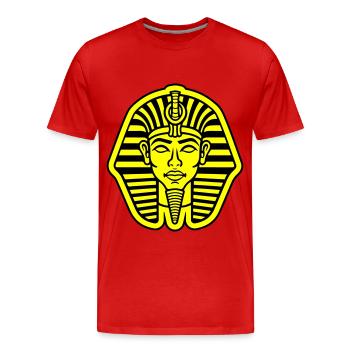 Crâne de pharaon - T-shirt bio Premium Homme - rouge - Devant - Damien (186cm)