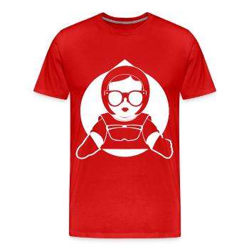 Lustiges Kleinkind mit Sonnenbrille Cooles Baby - Männer Premium Bio T-Shirt - Rot - Vorne - Damien (186cm)