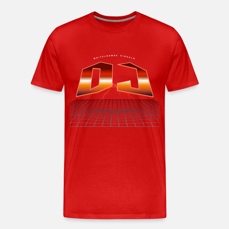 DJ - Männer Premium Bio T-Shirt - Rot