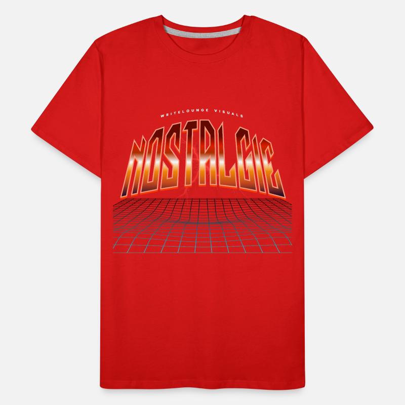 Nostalgia Neon Synthwave Men's Premium Organic T-Shirt