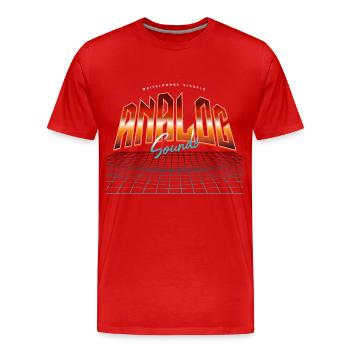 Analog Sounds Synthesizer - Männer Premium Bio T-Shirt - Rot - Vorne - Damien (186cm)