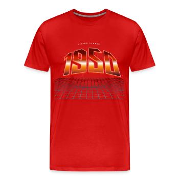 1950 Geburtsjahr Baujahr Geburtstag - Männer Premium Bio T-Shirt - Rot - Vorne - Damien (186cm)